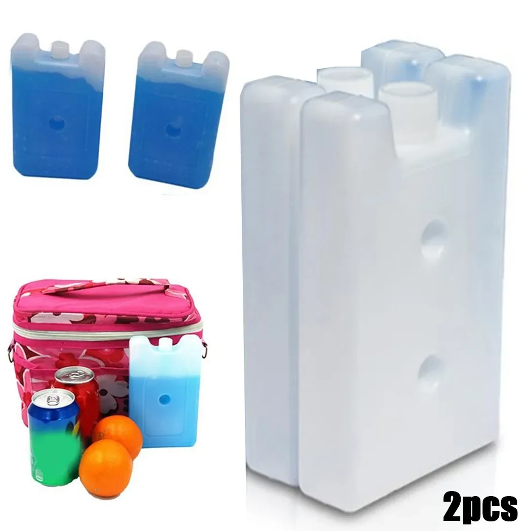 2pcs Empty Ice Pack 400ml Long-Lasting Reusable Ice Block Lunch Box Cool Packs Ice Pack Portable Water Injection Box For Lunch