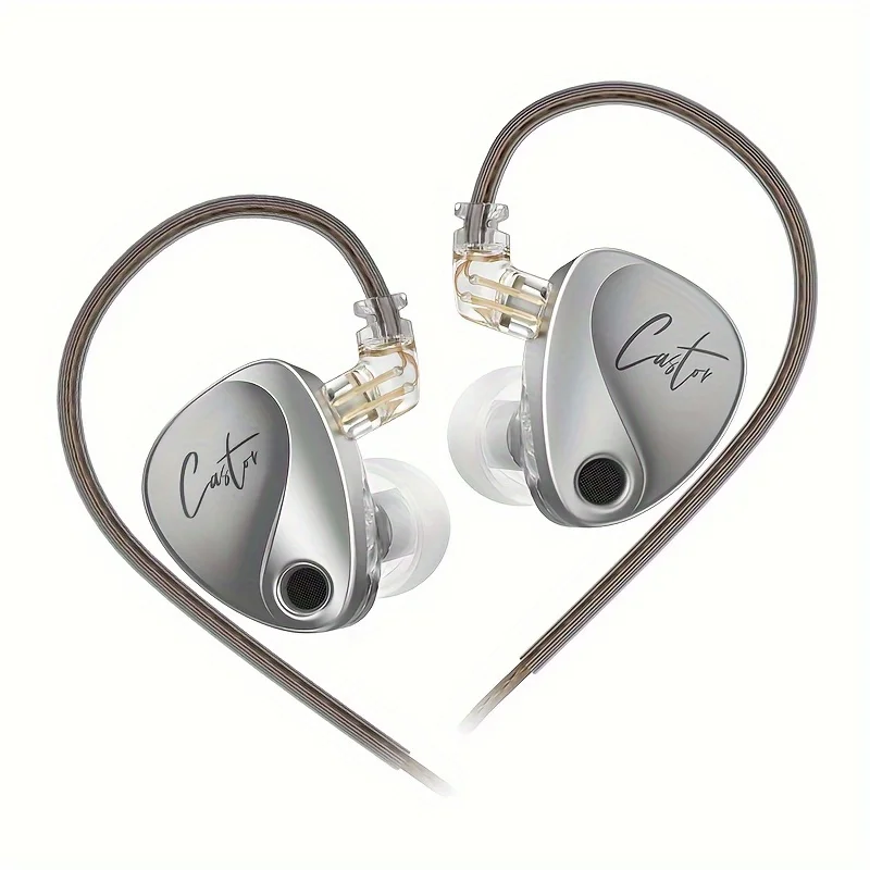 KZ Castor PRO in-Ear Dual Dynamic Driver Earphones, Enhanced Bass, Noise Isolation, Touch Controls, USB Powered Wired Earbuds