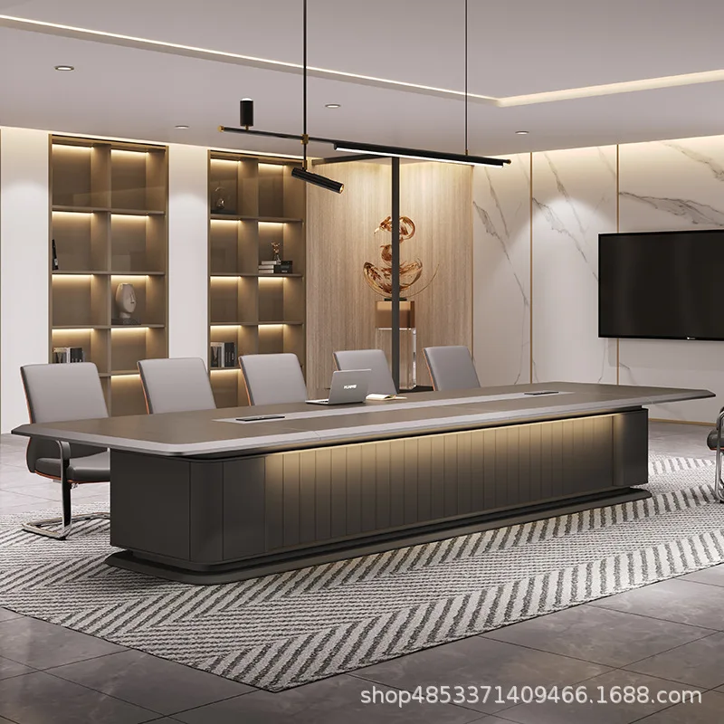 CEO Desk,Boss Table,Custom-Made Large Conference With A Painted Finish, Simple Design, Suitable For Meeting Rooms,