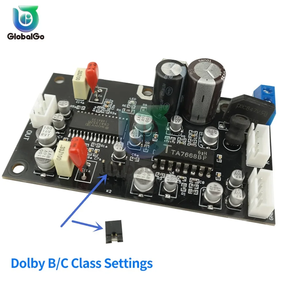 TA7668 Stereo Tape Recorder Magnetic Head Preamplifier Board With CXA1332 Dolby Noise Reduction