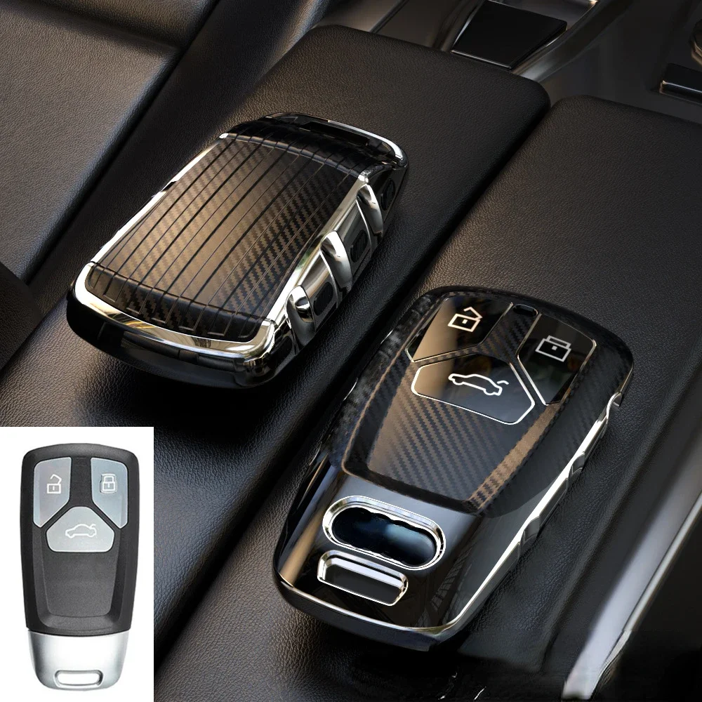 Fashion TPU Car Remote Key Case Cover Shell For Audi A4 B9 A5 A6 8S 8W Q5 Q7 4M S4 S5 S7 TT TTS TFSI RS Protector Fob Keyless