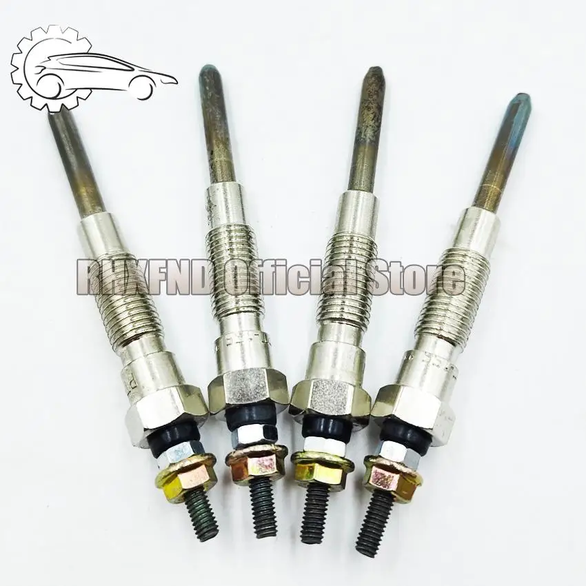 4PCS 19850-54130 Glow Plug Assy For Toyota 2LTE  Hilux Land Cruiser Hiace VW Taro 2.4L