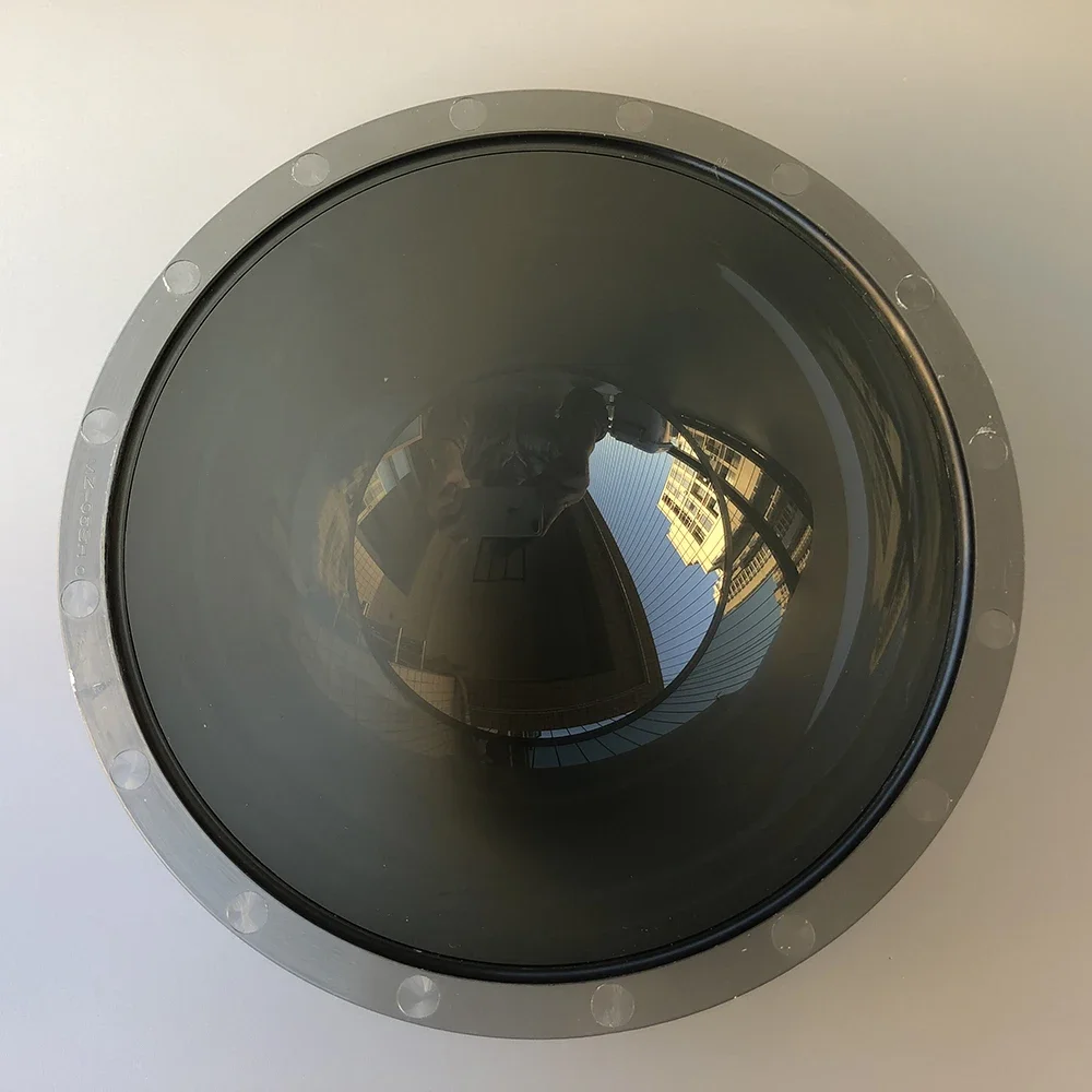 174mm x 93mm 6.8 inch Outside Acrylic Smoked CCTV Protection Covers Dark Brown Color Tinted Gray Dome Housing