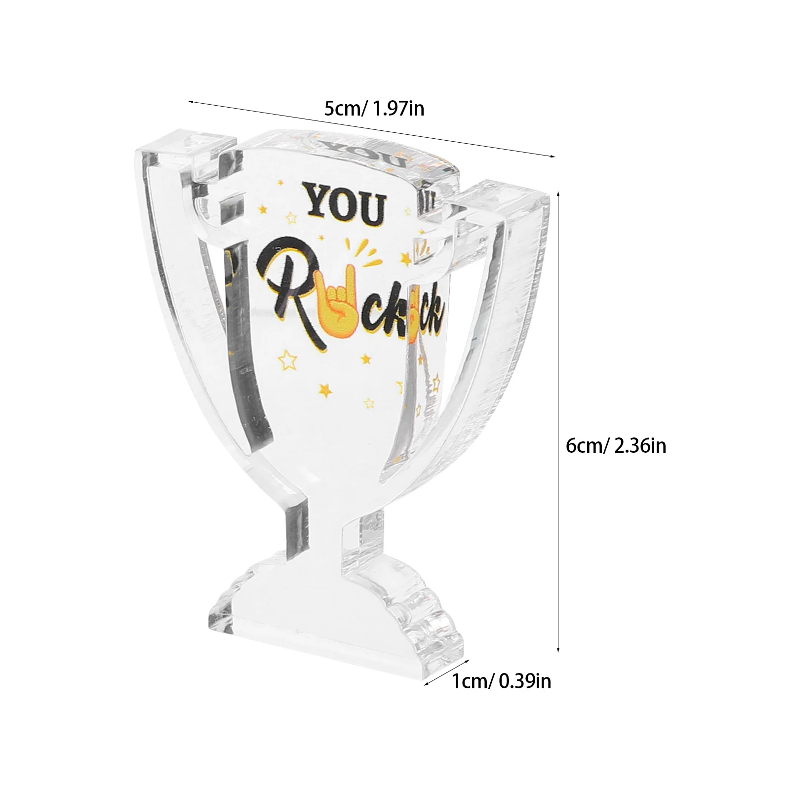 6 قطعة جوائز أكريليك صغيرة لوحات واضحة جوائز التعرف على تقدير الموظفين ديكور مكتب الفصول الدراسية الجوائز للموظفين