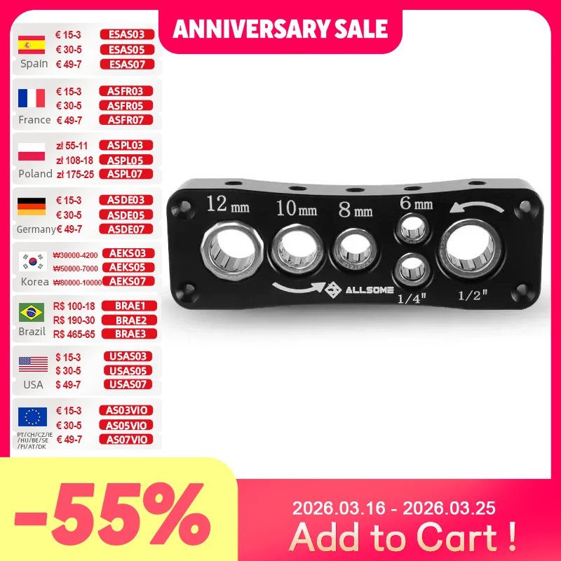 

Allsome Milling Cutter Removal Bracket High Carbon Steel Router Bit Holde Lightweight Durable Versatile Multiple Cutter Sizes