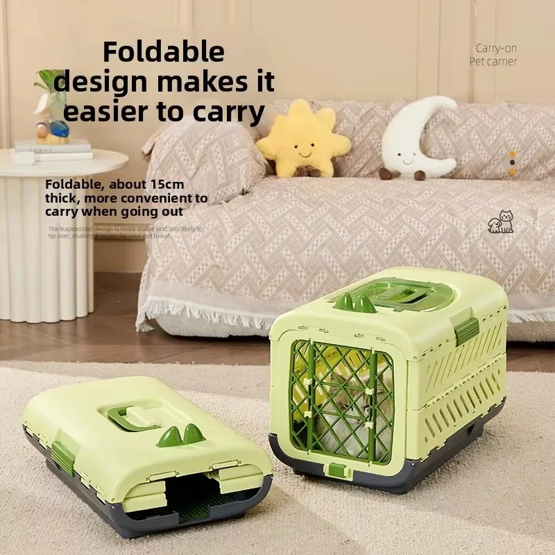 FurStarPet Air Case Foldable Large Air Case Out Portable Cat Nest Dog Check Case With Sunroof Portable Car Cage