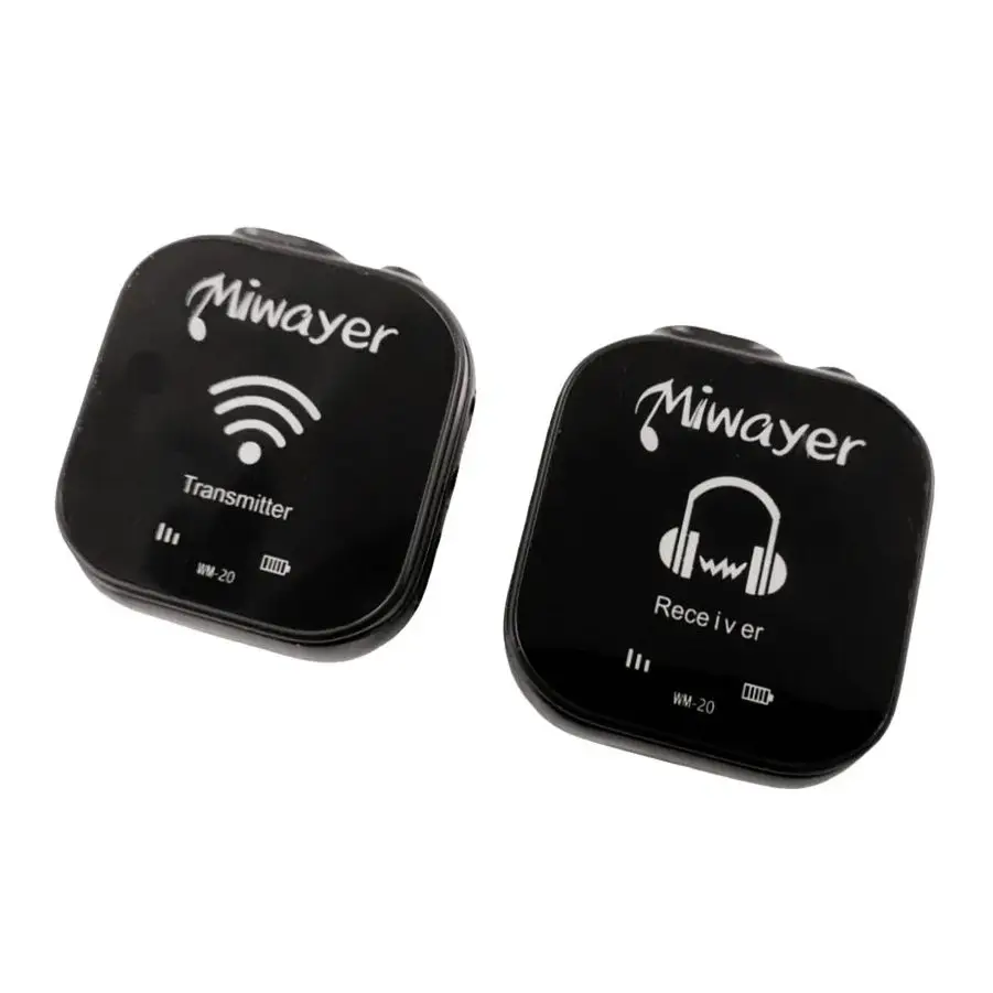 Miwayer WM-20 5.8G Wireless In Ear Monitor System Rechargeable Transmitter Receiver with Automatic Pairing