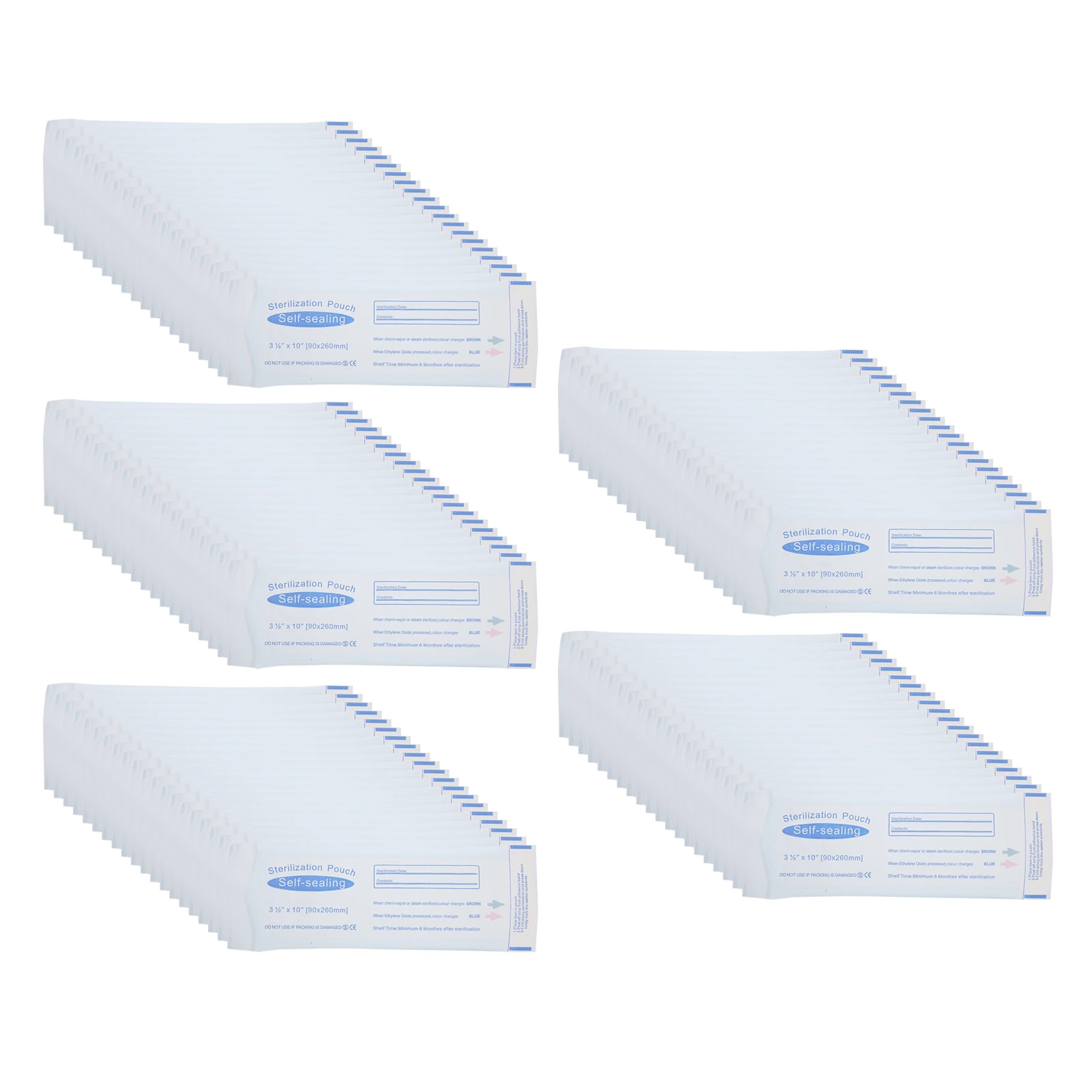 

ZK40 200pcs / box 90 x 260mm Self Sealing Dental Pouch Disposable Dental Tattoo Tool Storage Bag