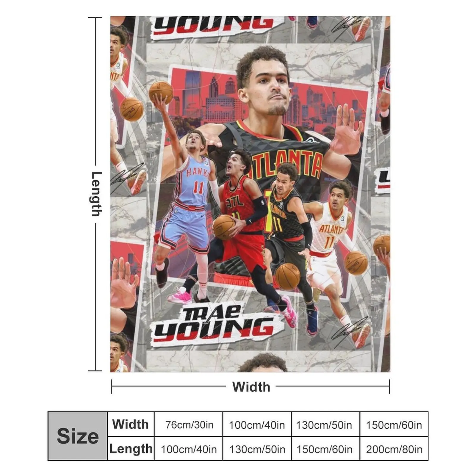 Trae Young رمي بطانية لحاف الفانيلا النسيج البطانيات للطفل الفاخرة رمي البطانيات