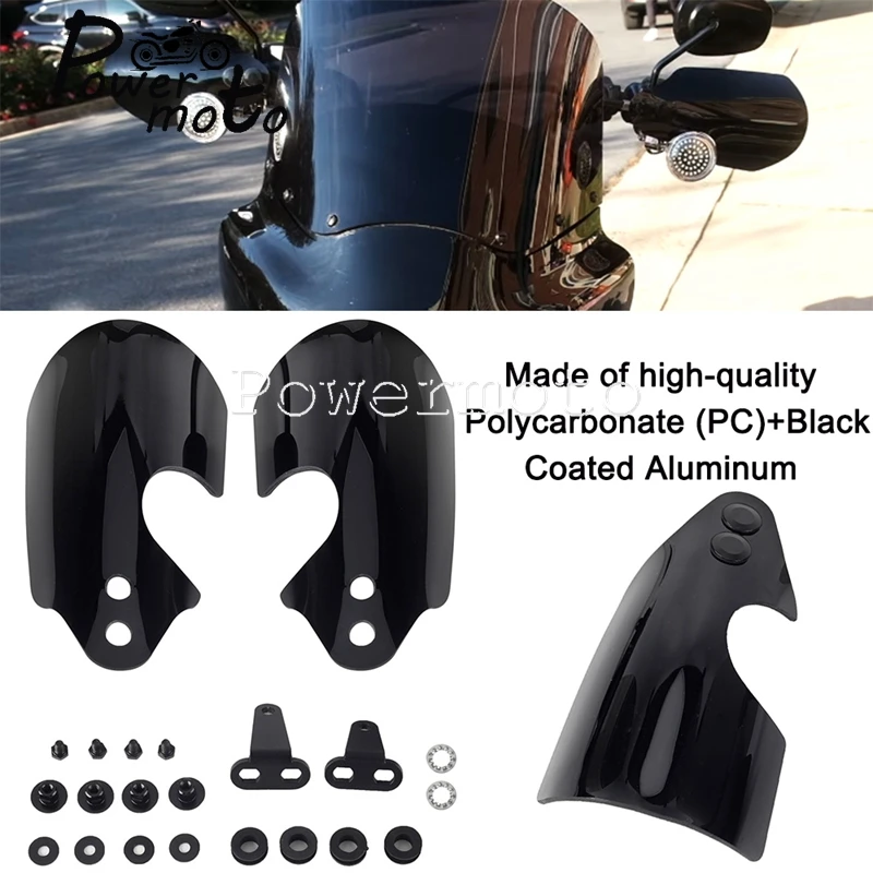 

1 Pair Motorcycle Hand Guard Handguard For Harley Dyna Wide Glide Switchback Fat Bob Low Rider S FXDF CVO/SE FXDWG FXDLS 08-17