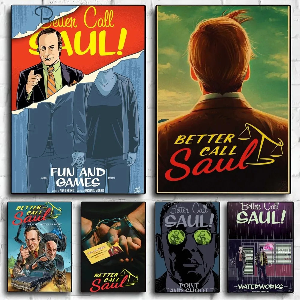 Classic Movie Better Call Saul Poster No Framed Poster Kraft Club Bar Paper Vintage Wall Art Painting Bedroom Study Stickers