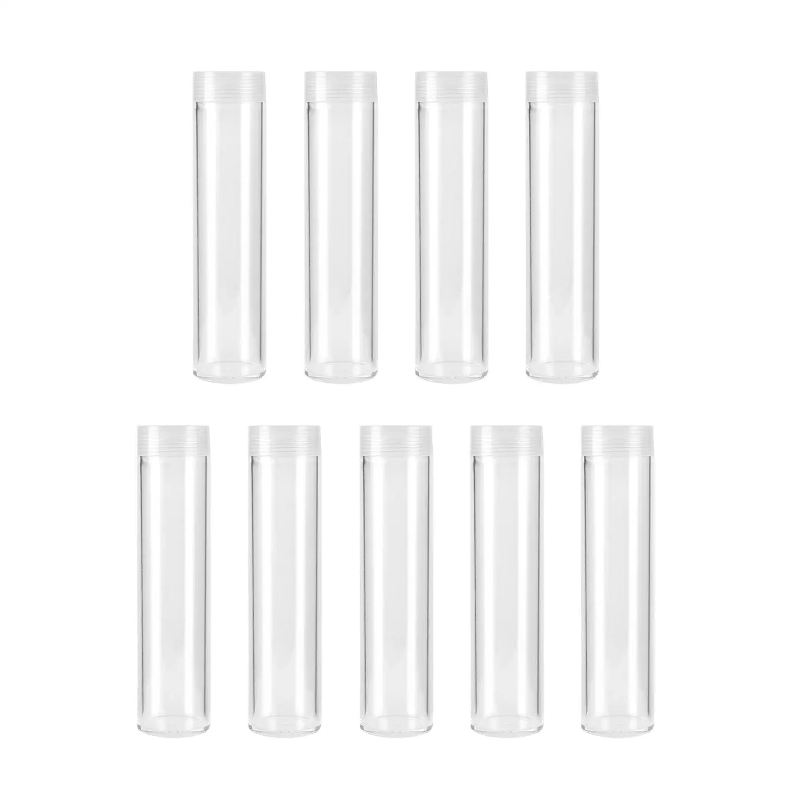 Transparent Beads Holder Clear Bead Tube Beads Container with Lid Beads Protector 25mm