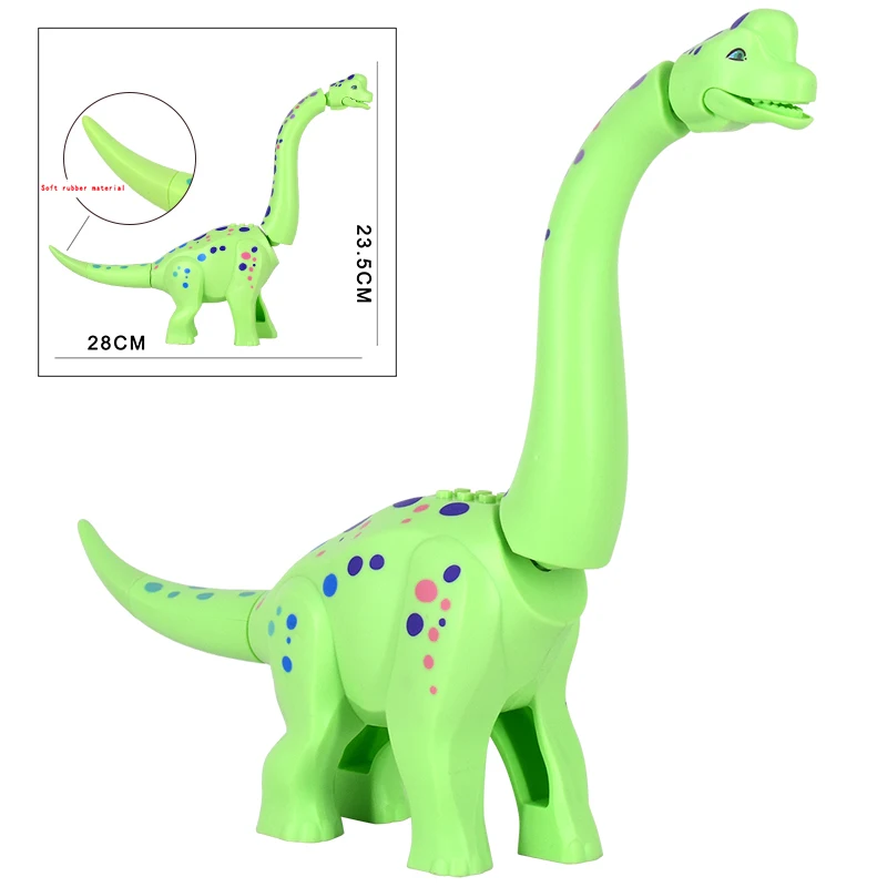 MOC Jurajski Dino World szary brachiosaurus zestawy do budowania śruby cegły dinozaury figurki parkowe zabawki prezenty dla dzieci