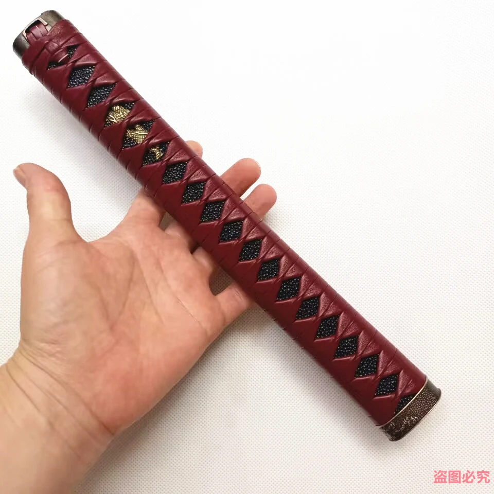 30CM Tsuka Handle Leather Ito Alloy Fuchi Kashira Fittings For Japaness Samurai Sword Katana Parts JP Nice