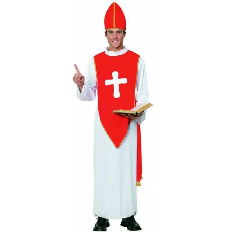 زي كاهن الهالوين Par Performance Nun Biop بدلة نسائية تقليدية للمسرح