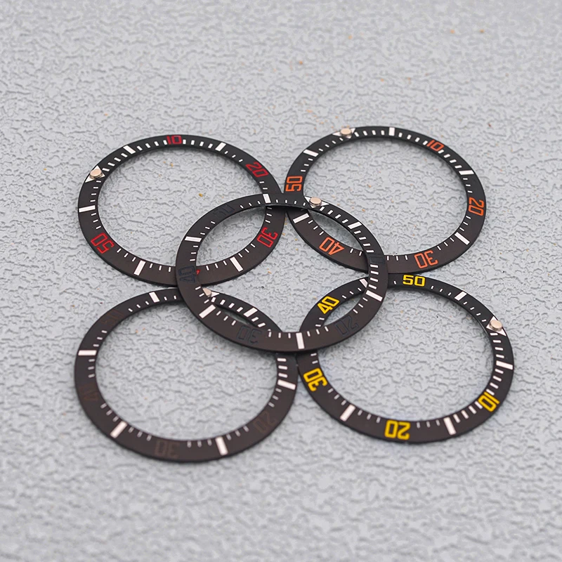 Inserto per lunetta opaca 38mm * 30.5mm NH35 cassa per orologio in ceramica nera adatta per Seiko SKX007 SKX009 SRPD NH35 custodia per immersione anello con cornice