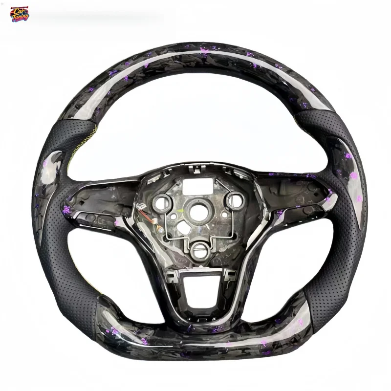 Forged Carbon Fiber Steering Wheel for Volkswagen Golf 8 GTI MK8 Custom Interior Upgrade Without Airbag