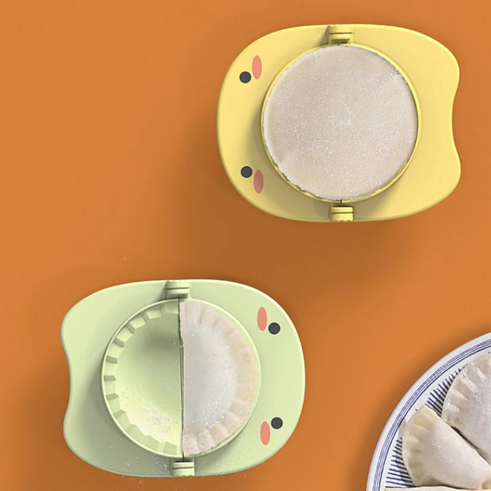 1 Juego de molde para hacer dumplings, herramienta de cocina, envoltorio para dumplings, empanada, Wonton, fabricante de piel, prensador de masa para el hogar