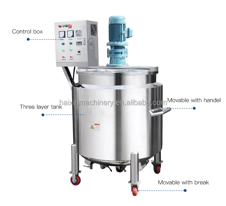Ointment Making Equipment Cosmetic Cream Production Homogenizer Vacuum Emulsifier Mixer Lotion Mixing Machine With Steam Heating