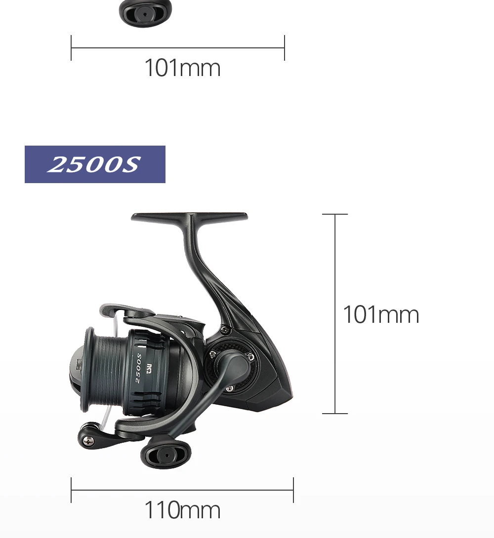 TSURINOYA Ultraleichte Spinnrolle FRERE C2000S 2500S 3000M Tintenfisch Forelle 155g Karbonkörper Flache Spule Vielseitig Einsetzbar – Detail 24