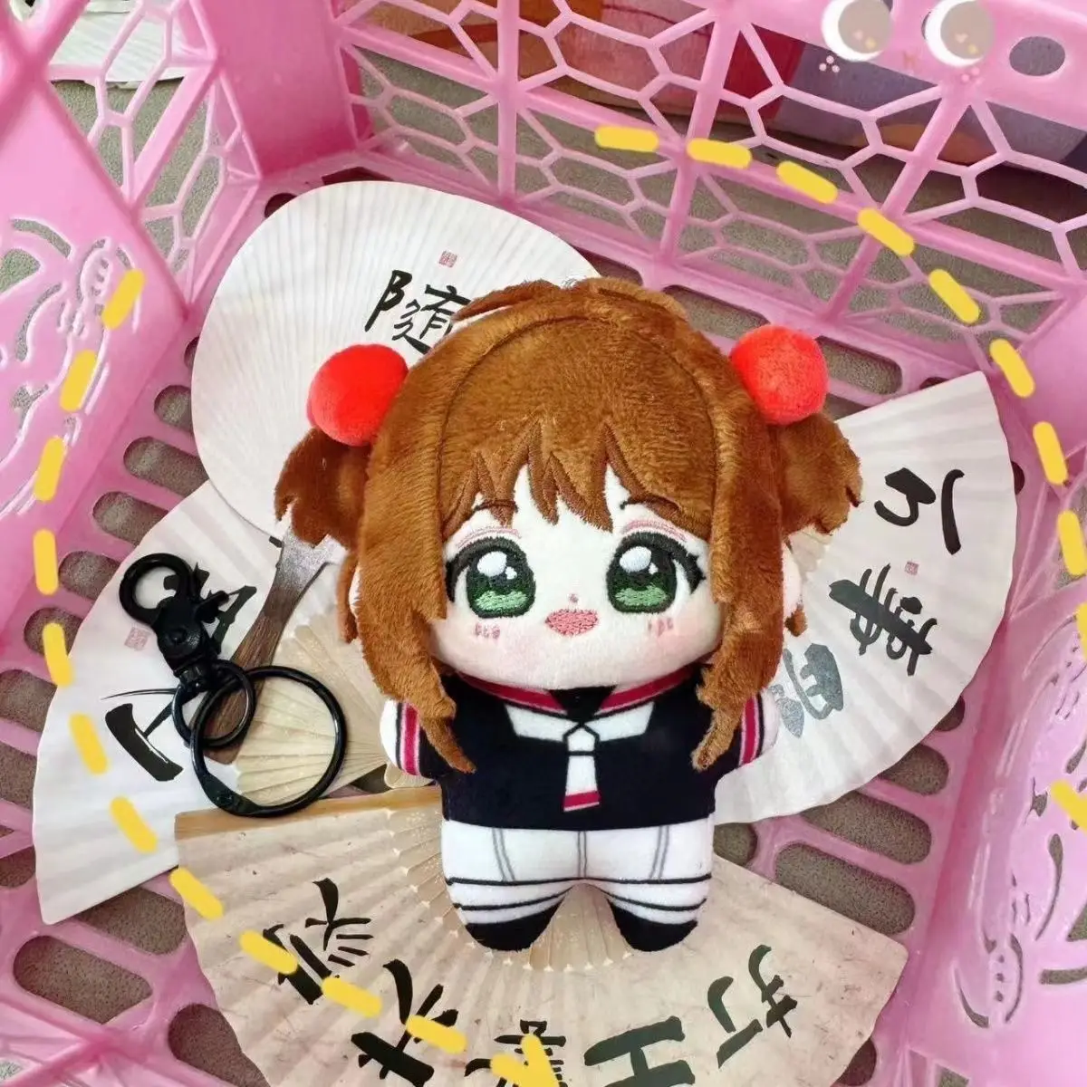 アニメカードキャプターさくら木之本さくらコスプレぬいぐるみ李小狼大道寺智世キーホルダーバッグペンダントキーリングアクセサリー