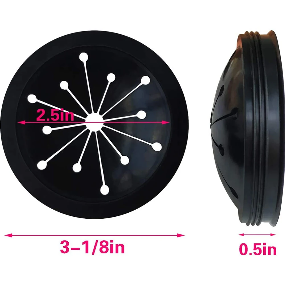 Deflettore del lavandino paraspruzzi tappi di scarico Anti-imbracatura riutilizzabile lavabile sostituzione per lo smaltimento dei rifiuti rifiuti alimentari gomma nera