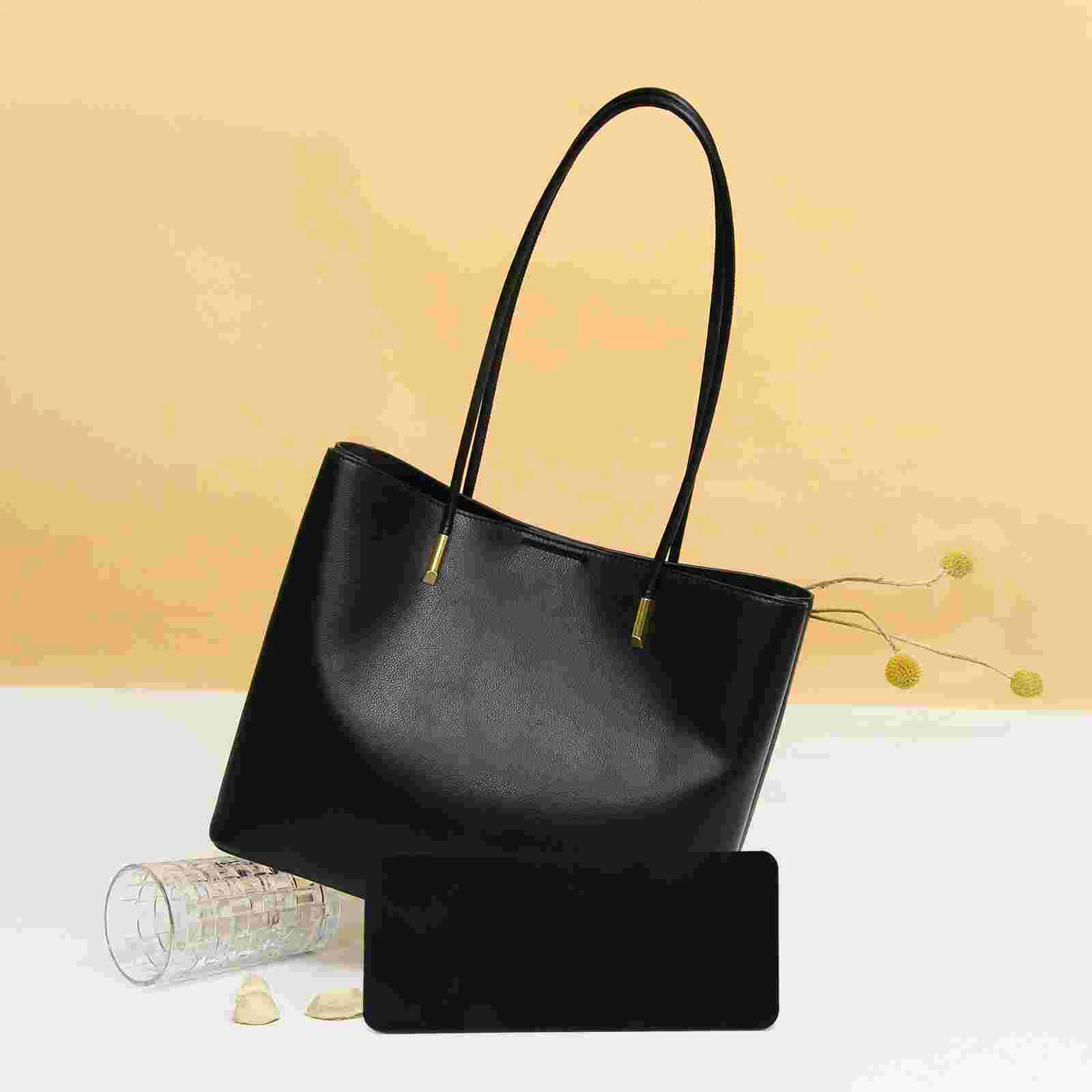 2개입 이중 레이어 두꺼운 펠트 토트백 바닥 보강 튼튼한 보호대 파우치 삽입 정리함 더플 라이너 백