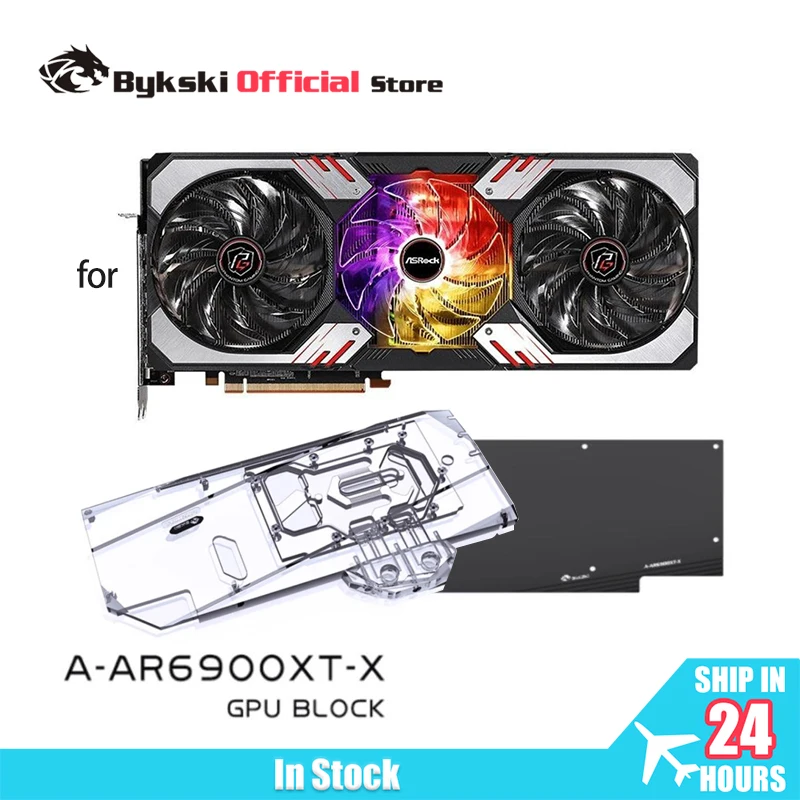 Bykski A-AR6900XT-X Water Block Use for ASRock AMD Radeon RX 6800 /6900 XT Taichi X /Phantom Gaming D 16G OC GPU Card