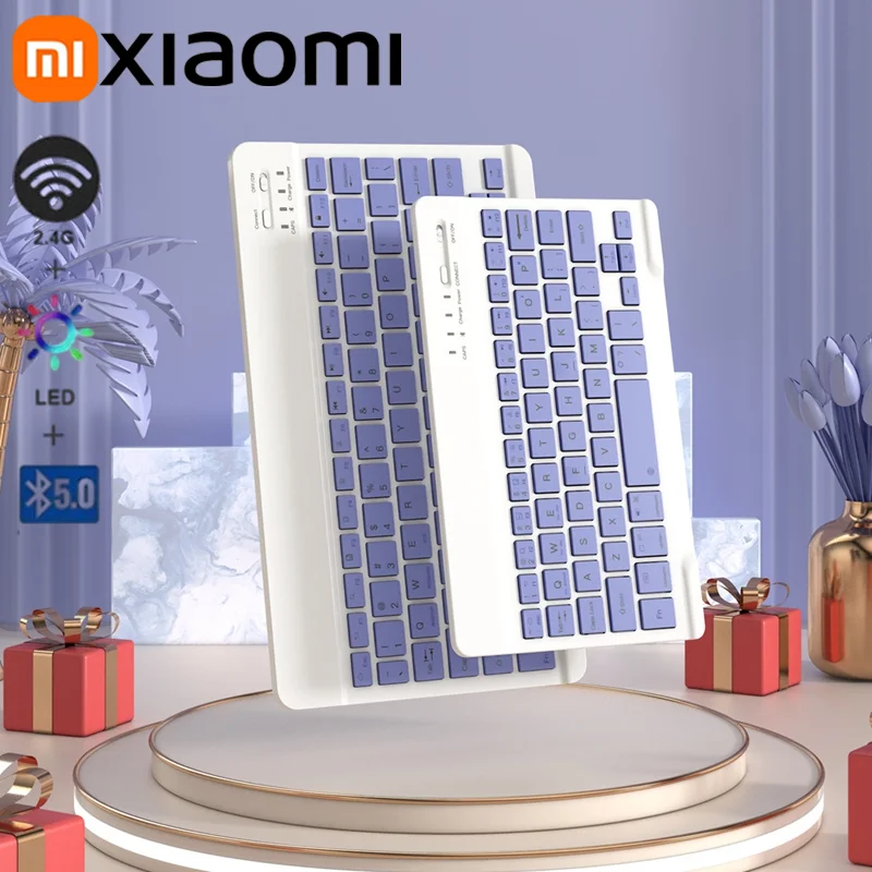 

Xiaomi Bluetooth Wireless Keyboard Mini Keyboard For MacBook iPad 2.4G Rechargeable Gaming Receiver For Android iOS Windows