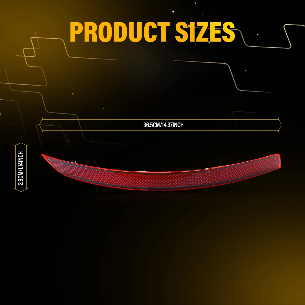 1Pcs For Skoda Octavia 2017 2018 2019 2020 Left Right Hand Side Rear Tail Bumper Reflector Red Lens Auto Accessories 5E5945105A