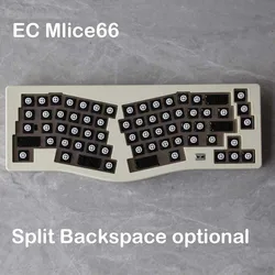 Rubber Dome MX Topre Switch Capacitive EC Mlice66 Keyboard Wired QMK VIA 35/45g Split Backspace optional