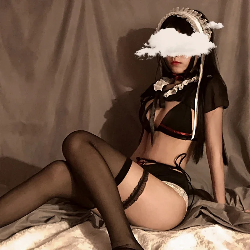 

Maid Vintage Transparent Apron Uniform Sexy Lace Hot Traditional Apron Cos Anime Cosplay Costumes Cute Perspective Maids Outfit