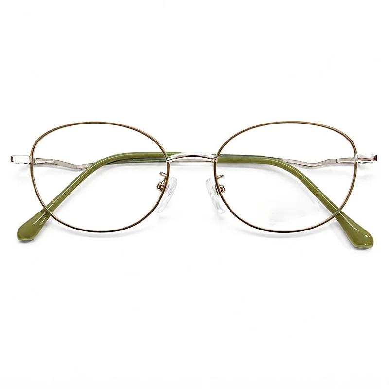 Oval big frame metal glasses Korean version style simple ladies middle-aged and elderly reading glasses
