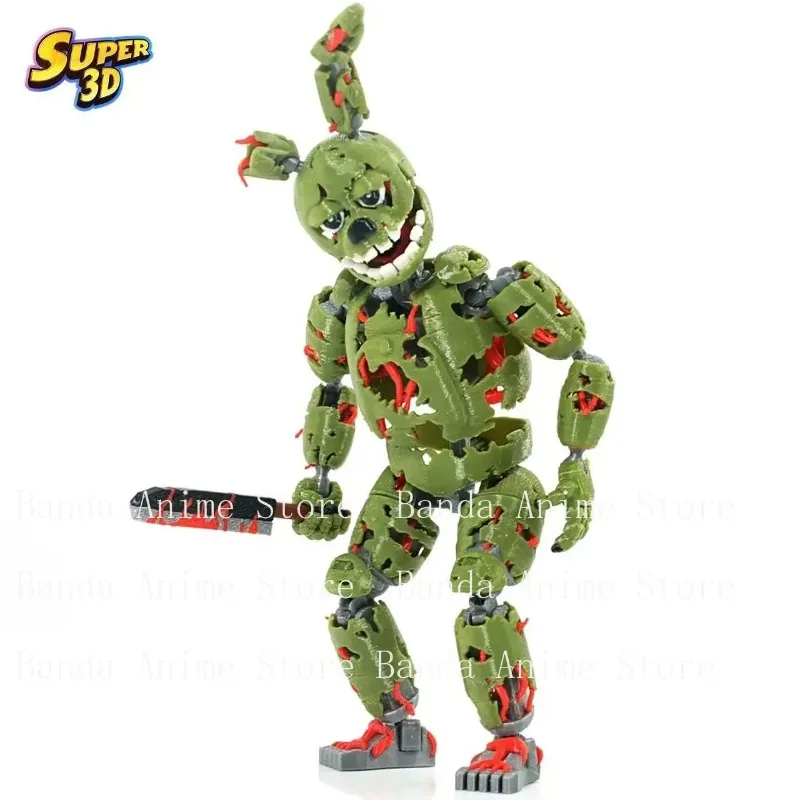 Figurine articulée Springtrap T13 imprimée en 3D Five Nights at Freddy's 3, jouet transformable multi-articulations pour collectionneurs, cadeau