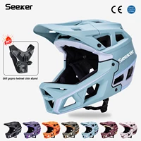 SEEKER bicicleta de montaña todoterreno casco completo integrado formando carreras cuesta abajo casco de montar al aire libre hombres y mujeres casco de bicicleta