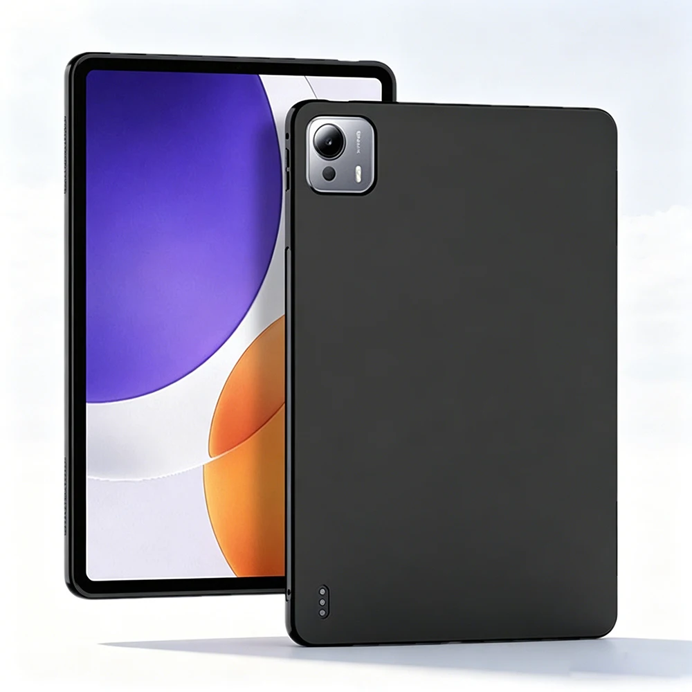 Tzion For Xiaomi Redmi Pad 2 3 5 6 7 8 Pro SE Max Ultra 8.7 8.8 10.61 11 11.2 12.1 12.4 12.5 14 Soft Silicone Case Black Shell