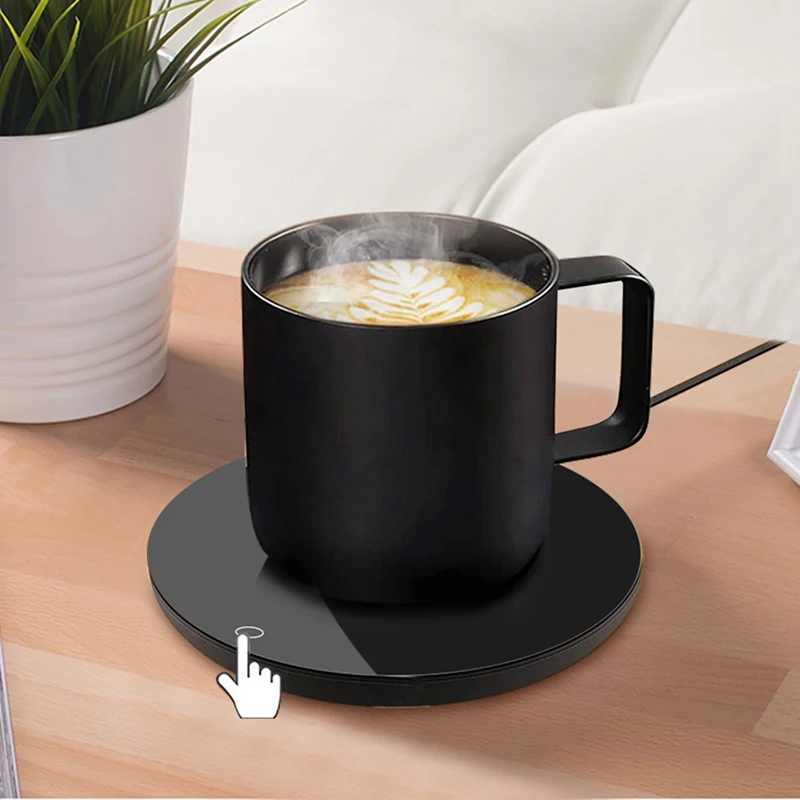 Vetro riscaldante per tazza di caffè, cuscinetto riscaldante USB riscaldamento elettrico latte acqua termostatica per scrivania da ufficio DC 5V casa facile da usare