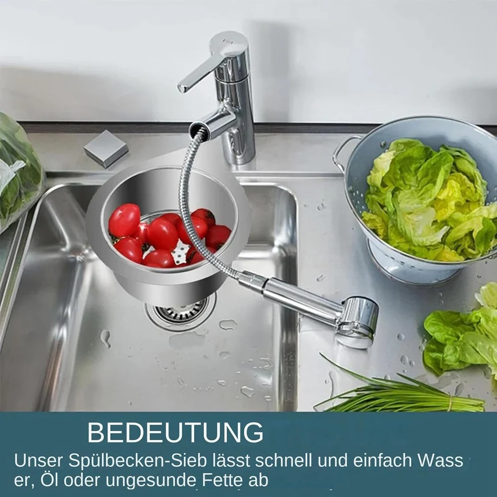 

Корзина-фильтр N84R Swan из нержавеющей стали для раковины, корзина для хранения кухонных принадлежностей, подставка-фильтр