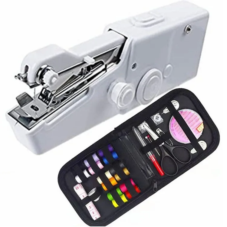 Nähmaschine für den Haushalt Kleine Multifunktionale Tragbare Mini DIY Manuelle Schneider-Nähmaschine Manuelle Nähmaschine