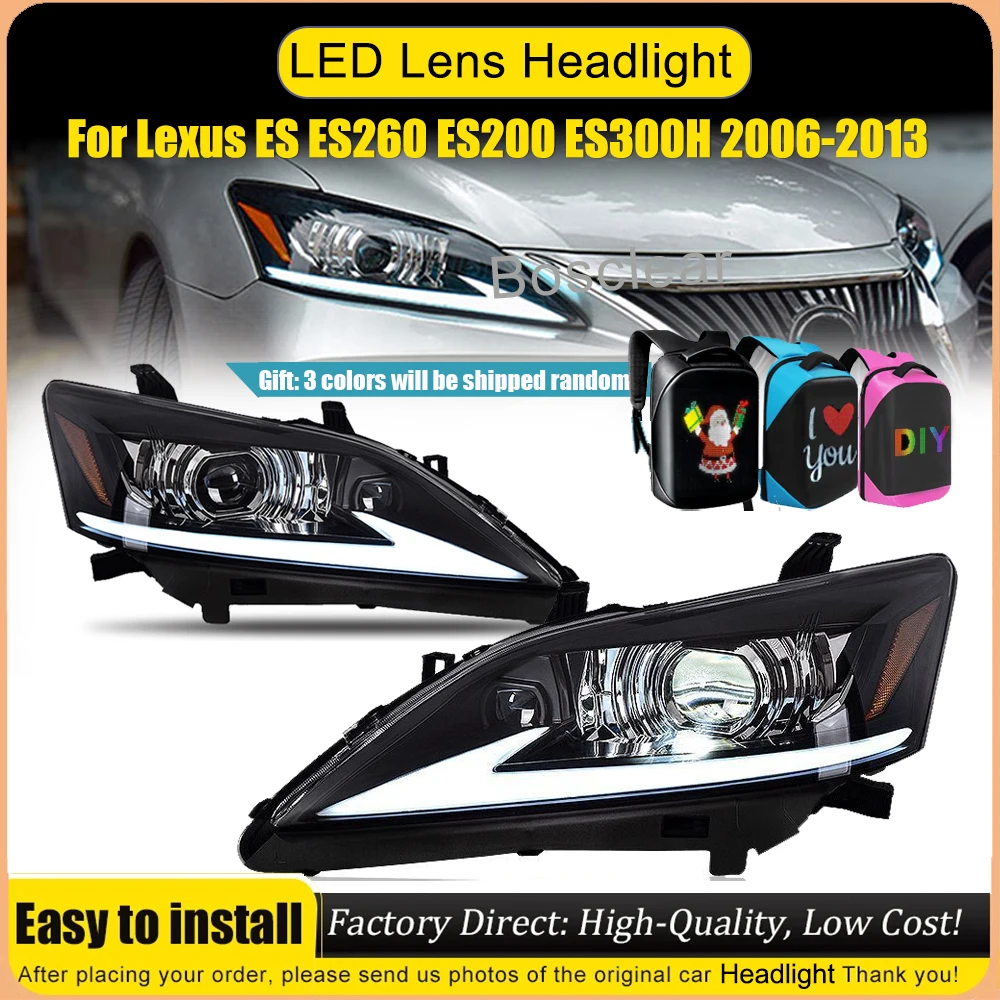 

Светодиодные фары для Lexus ES350 ES240 2006-2012 2008 2009 2010 HID ксеноновые фары в сборе дневные ходовые огни стример рулевого управления