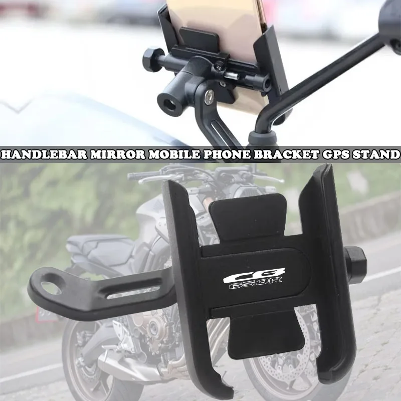 Motorcycle CNC Handlebar Mirror Mobile Phone Bracket GPS Stand Holder For CB650R CBR650R CB CBR 650R 650 R 2021 2022 2023
