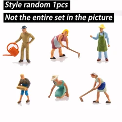 HO Scale 1:87 Miniature Farmer People Model For Making Farm Sand Table Scene Layout Materials Random Styles 1/2/3Pcs