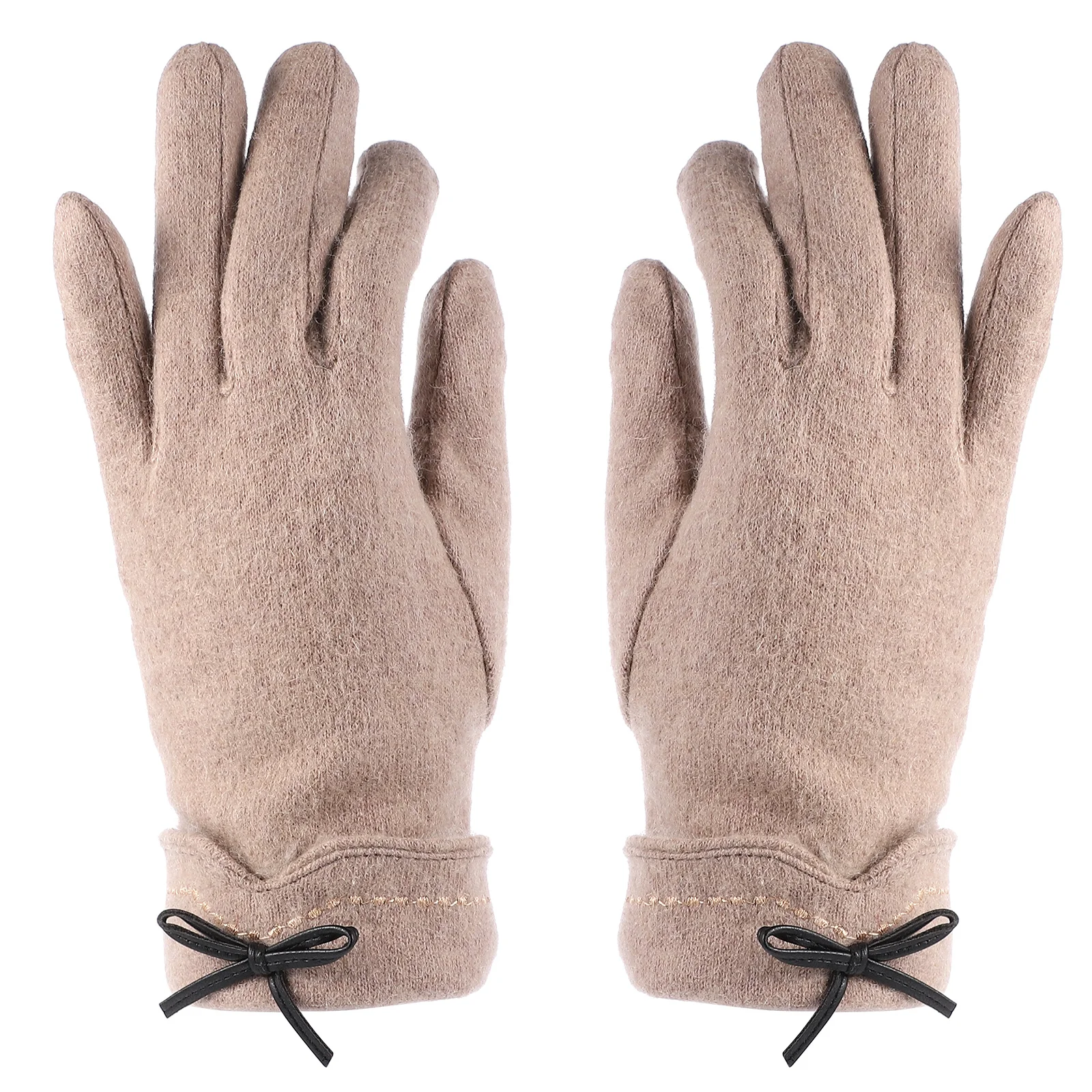 1Pair Woman Winter Cycling Gloves Thermal Thickening Touchscreen Anti-Slip Full-Finger Outdoor Sports Gloves Autumn
