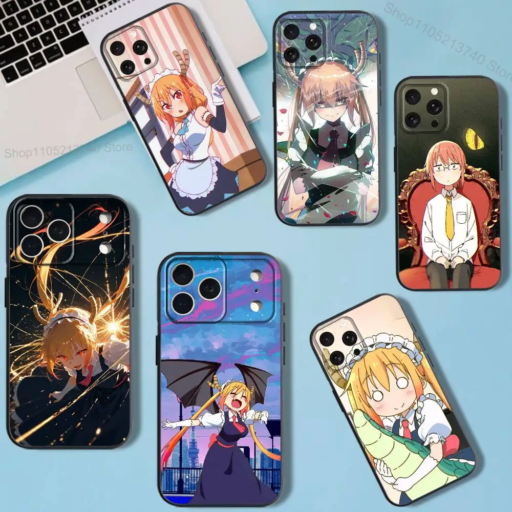 

DragonS Maid Miss KobayashiS For iPhone 11,15,16,14,13,17,12,Pro,SE4,Plus,E,Max,Air,Mini Black Shockproof soft Cover Phone Case