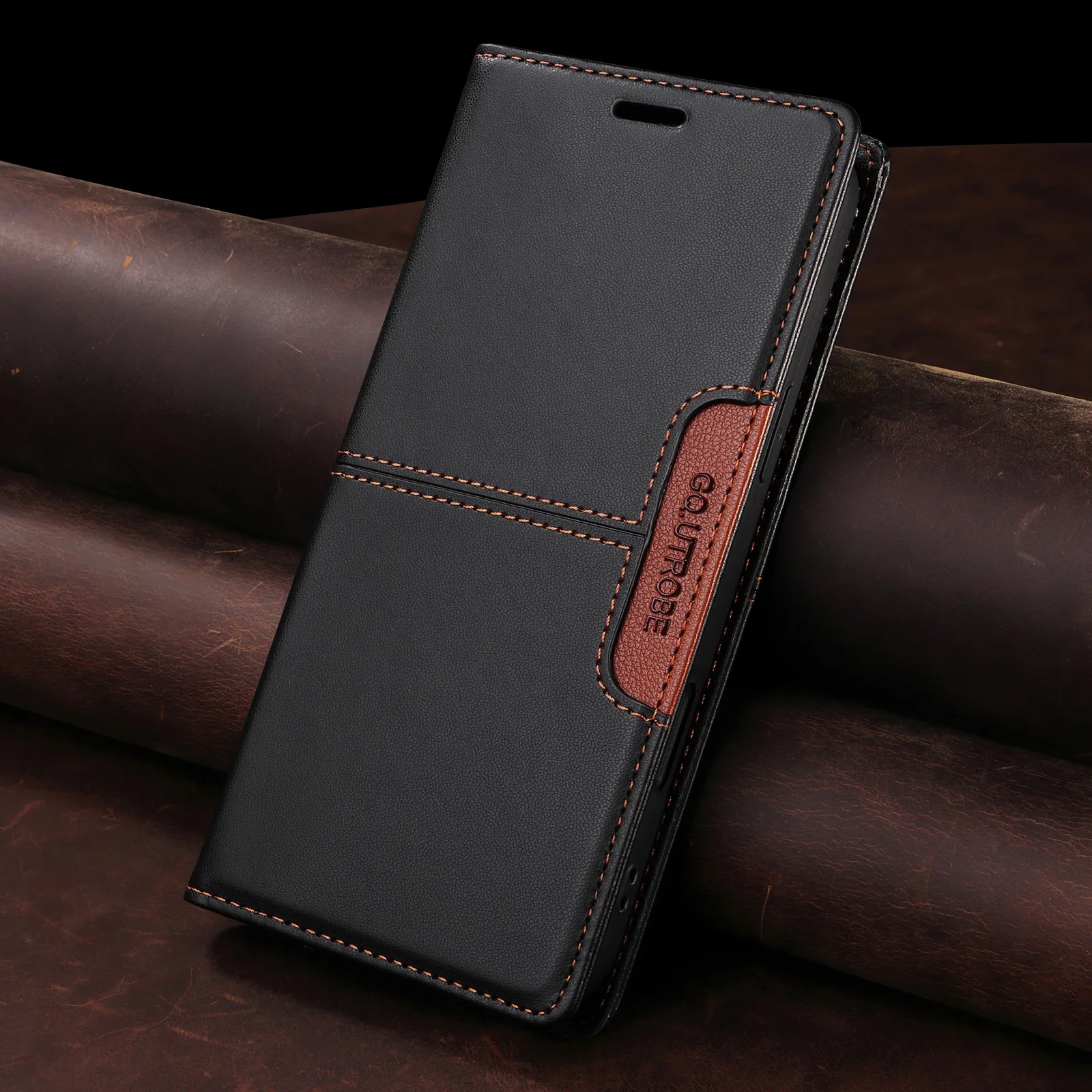 Magnetische lederen tas voor iPhone 16 15 14 13 12 11 17 Pro Max 17Air 16 15 Plus 16e SE2 SE3 Business Flip Wallet Card Slot Cover