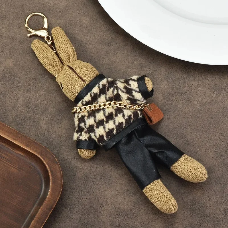 

Статуи кролика, кролики желают, кролики, школьные ранцы, подвески, женские плюшевые брелки для ключей от машины, подвески для сумок