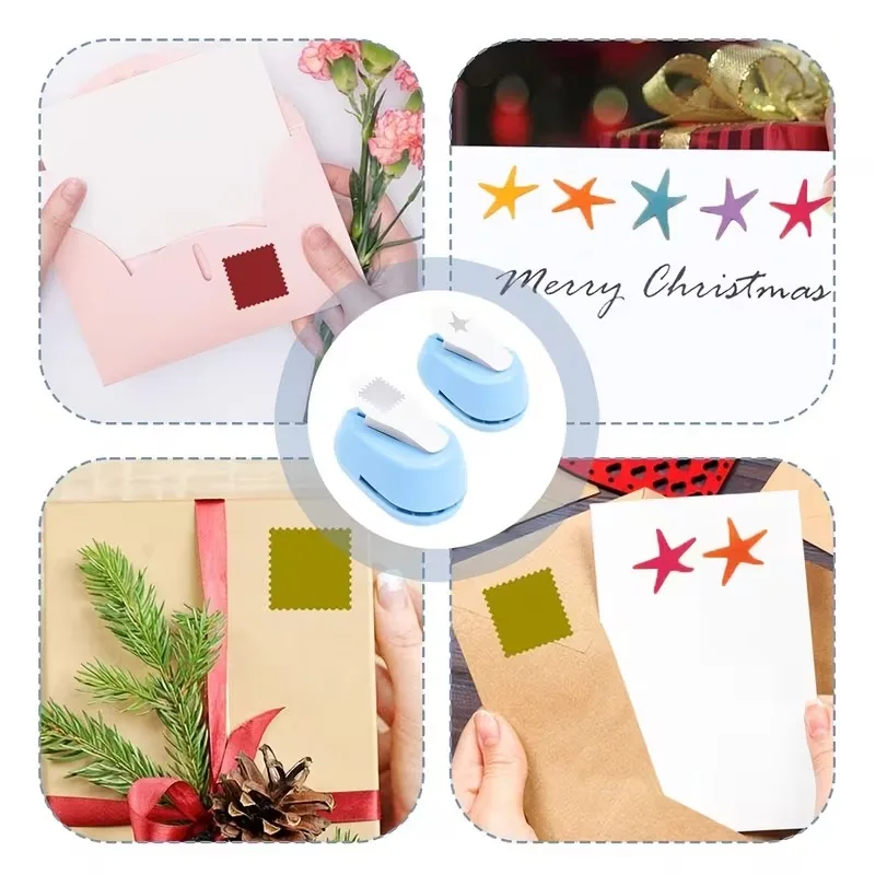 1/2/4PCS Stamp Embossing Tool Edge Punch DIY Craft Handheld Machine for Photo Frame Scrapbooking Paper Cutting and Embossing