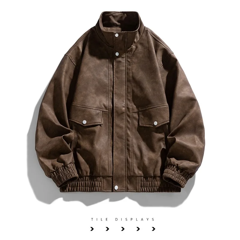 

New Men's Autumn Winter Casual Jacket Windproof Versatile Solid Coat Scratch Resistant Wear Resistant Work Jacket