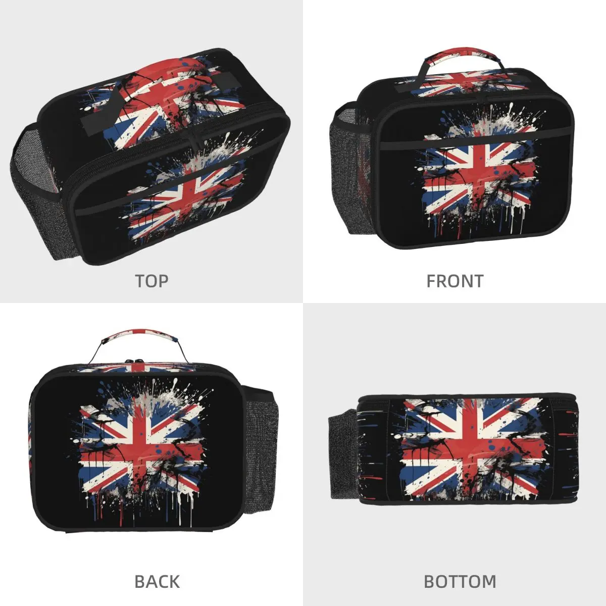 Union Jack Flag Of The UK United Kingdom British Insulated Lunch Bag for Women Kids Portable Food Boxes Thermal Lunch Box Tote