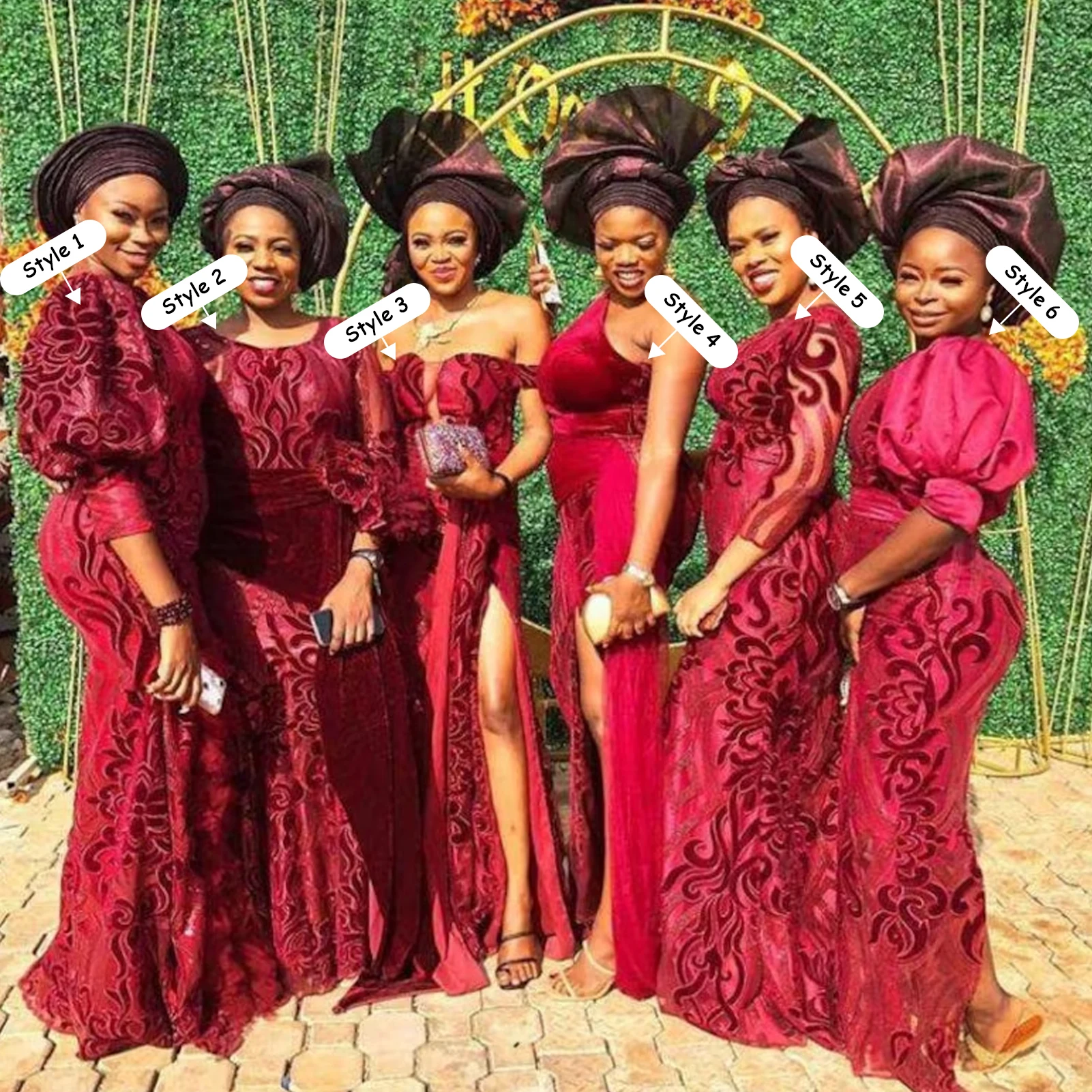 

Chic African Lace Wedding Party Dresses Boho Sheath Floor Length Slit Bridesmaid Dress For Weddings Custom Mujer Invitada Chic